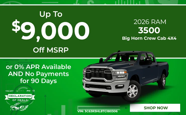 2026 RAM 3500 Big Horn Crew Cab 4X4 offer