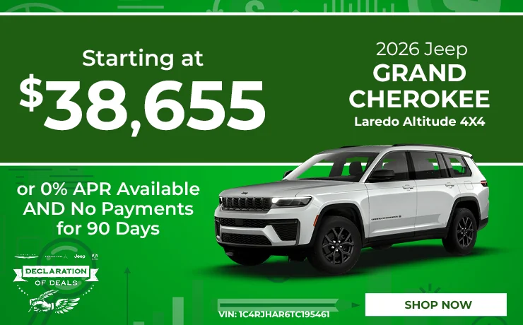 2026 Jeep Grand Cherokee Laredo Altitude 4X4 offer