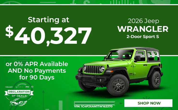 2026 Jeep Wrangler 2-Door Sport S offer