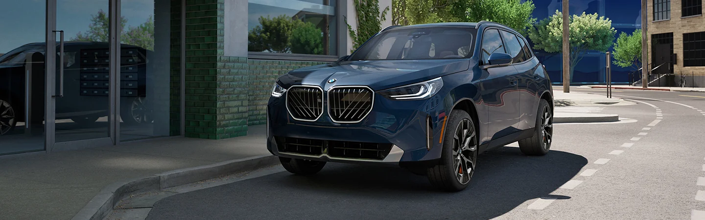 2025 BMW X3 blue front view