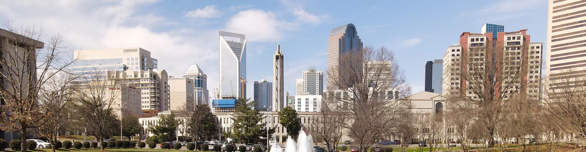 Charlotte, North Carolina skyline near Lamborghini Charlotte dealership