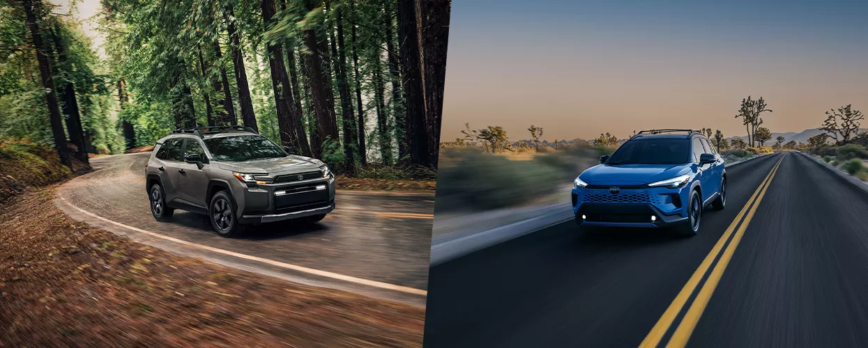 2026 Toyota RAV4 Hybrid and Corolla Cross Hybrid side-by-side