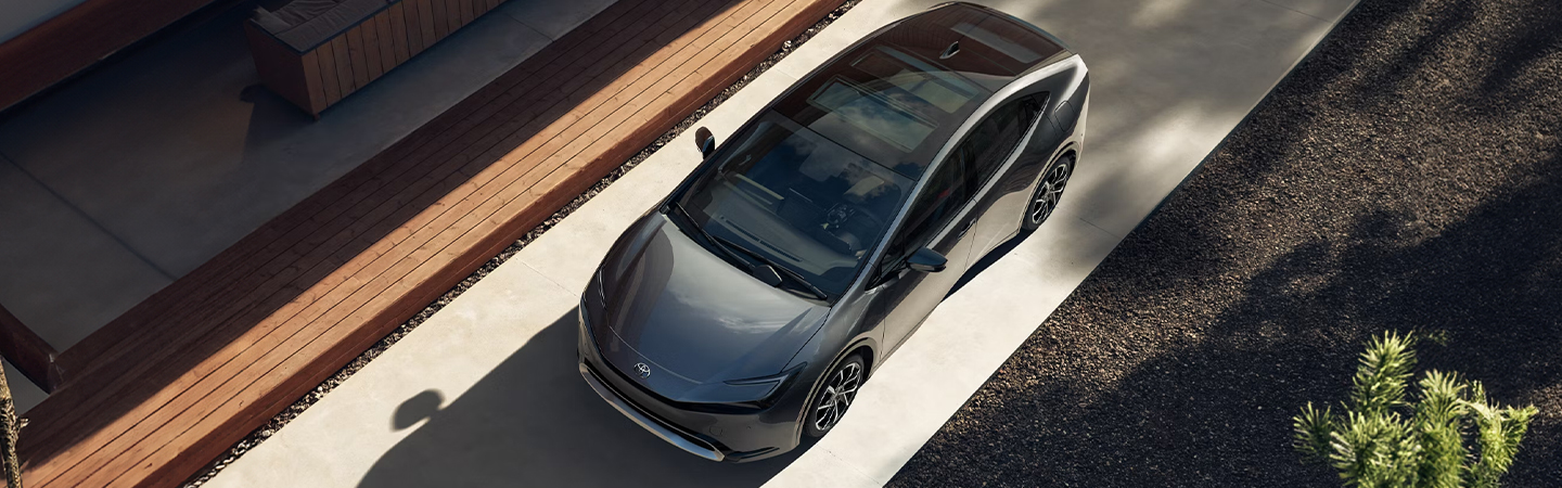 2024 Toyota Prius Prime Specs top view in silver