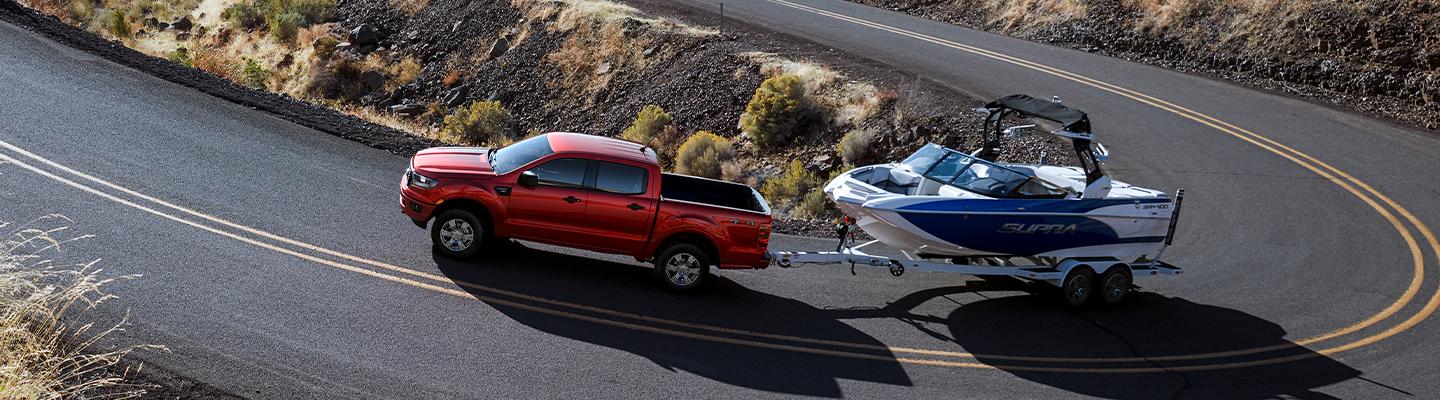 Ford Ranger towing a boat