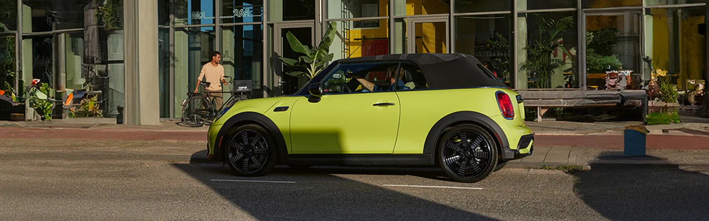 yellow 2025 MINI Convertible Cooper