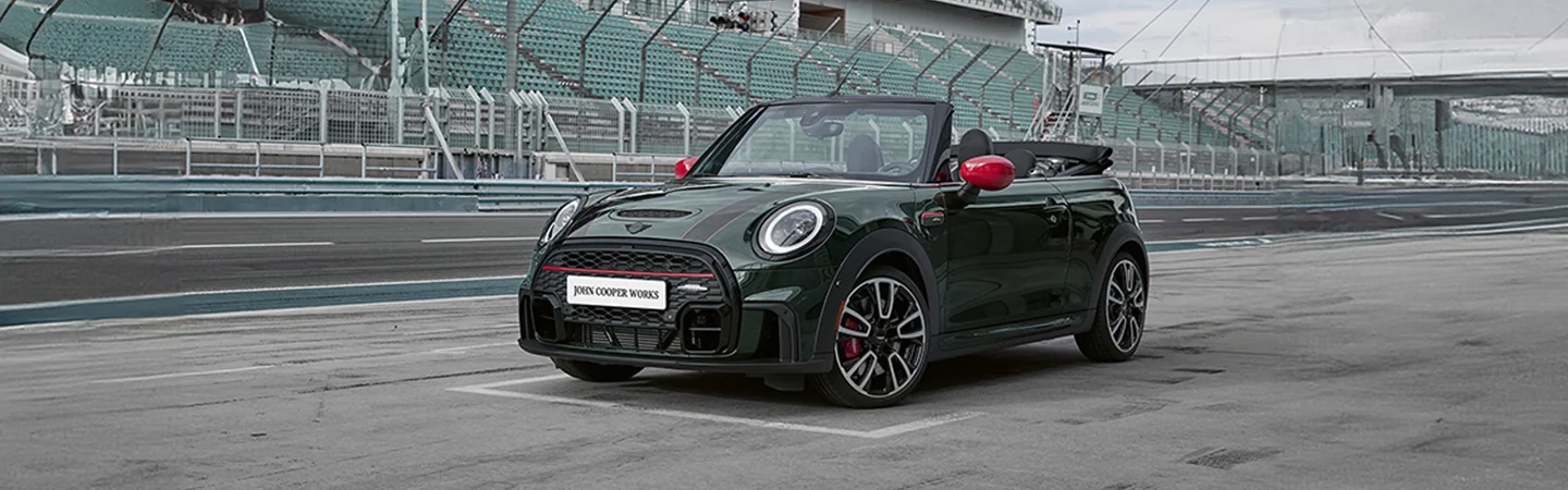 dark green 2025 MINI Convertible Cooper