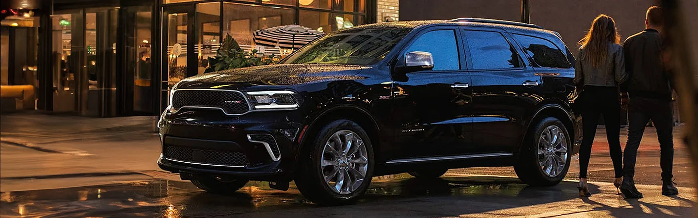 2024 Dodge Durango Specs side front in black 