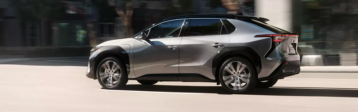 2024 Toyota bZ4X Specs silvercolor sidveiew