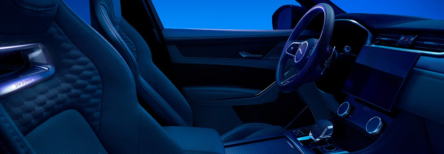 interior view of a 2026 Jaguar F-PACE P250 R-DYNAMIC S