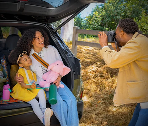 family taking photo