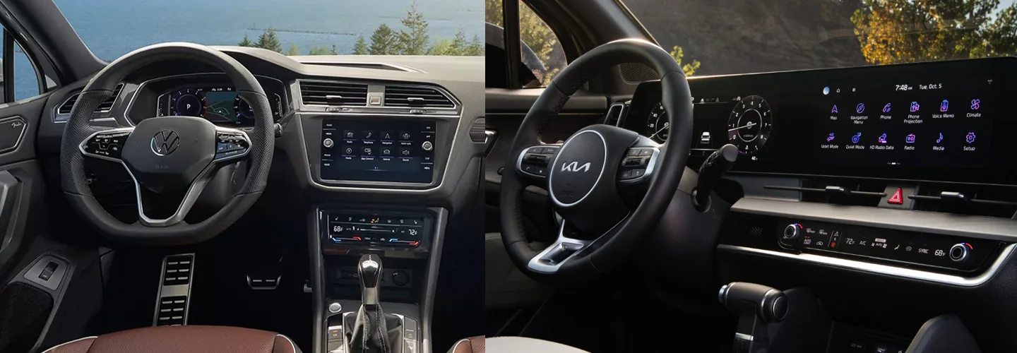 2024 Volkswagen Tiguan vs Kia Sportage interiorimage