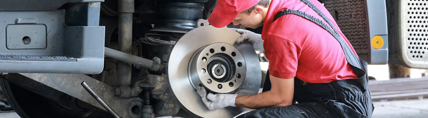 Brake repairs being being made