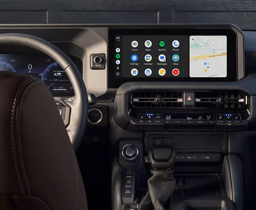 Interior view of the dashboard and tech in a 2027 Toyota Land Cruiser for Sale in Daly City, CA