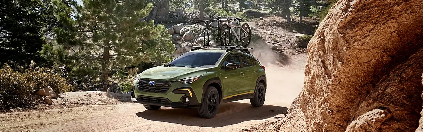 2024 Subaru Crosstrek vs Toyota RAV4 front side blue