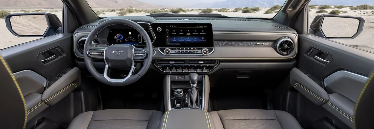 Interior view of the front seat of a 2024 Chevrolet Colorado