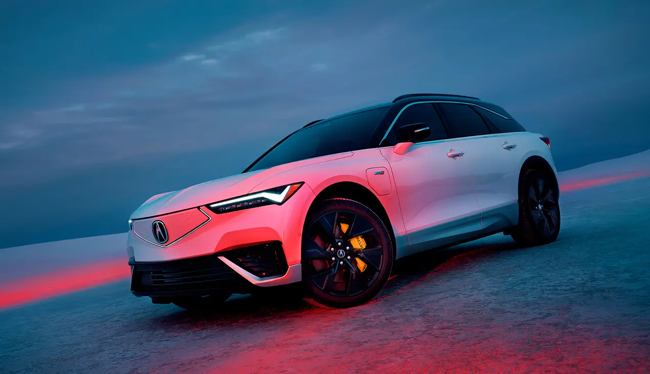 brand new Acura on the road