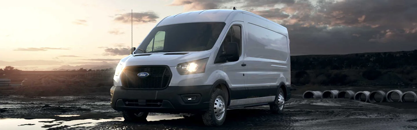 2024 Ford Transit Specs white color front view