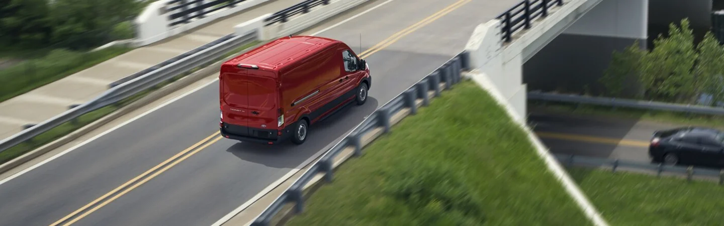 2024 Ford Transit Specs red color side view