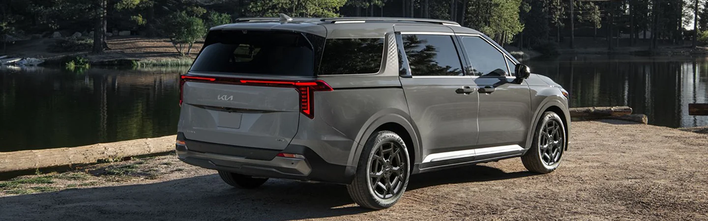 2025 Kia Carnival Specs grey color back side view