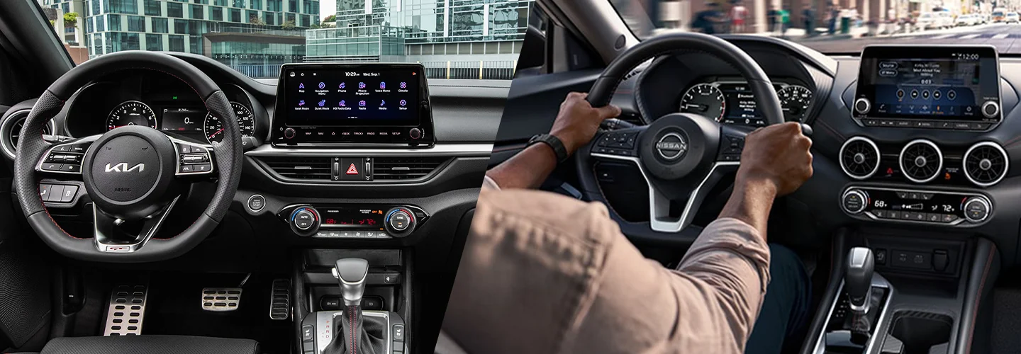 2024 Kia Forte vs Nissan Sentra interior image