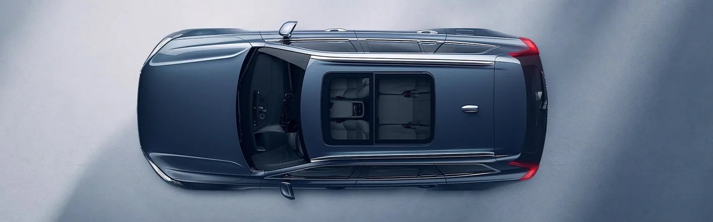 2024 Volvo XC90 vs Lexus TX blue color top view