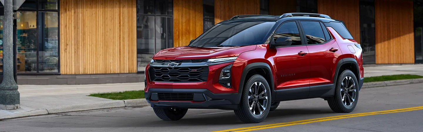Red 2025 Chevrolet Equinox Parked on the street