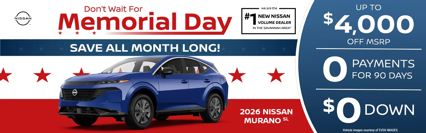 0% Savings at Vaden Nissan Savannah