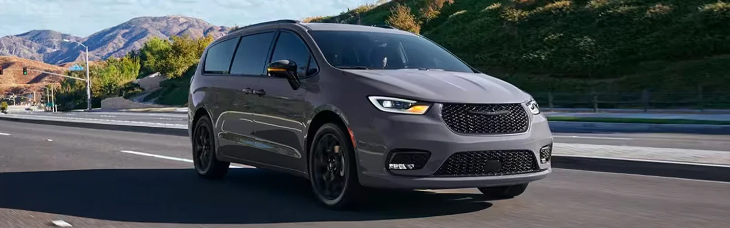 2024 Chrysler Pacifica Specs front side view grey