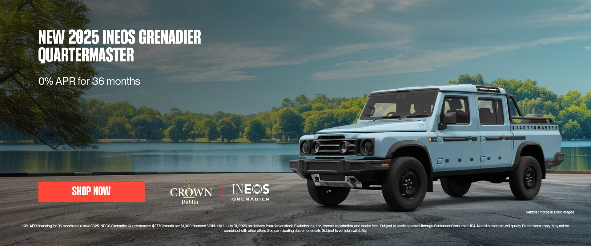 New 2025 INEOS Grenadier Quartermaster 0% APR for 36 months