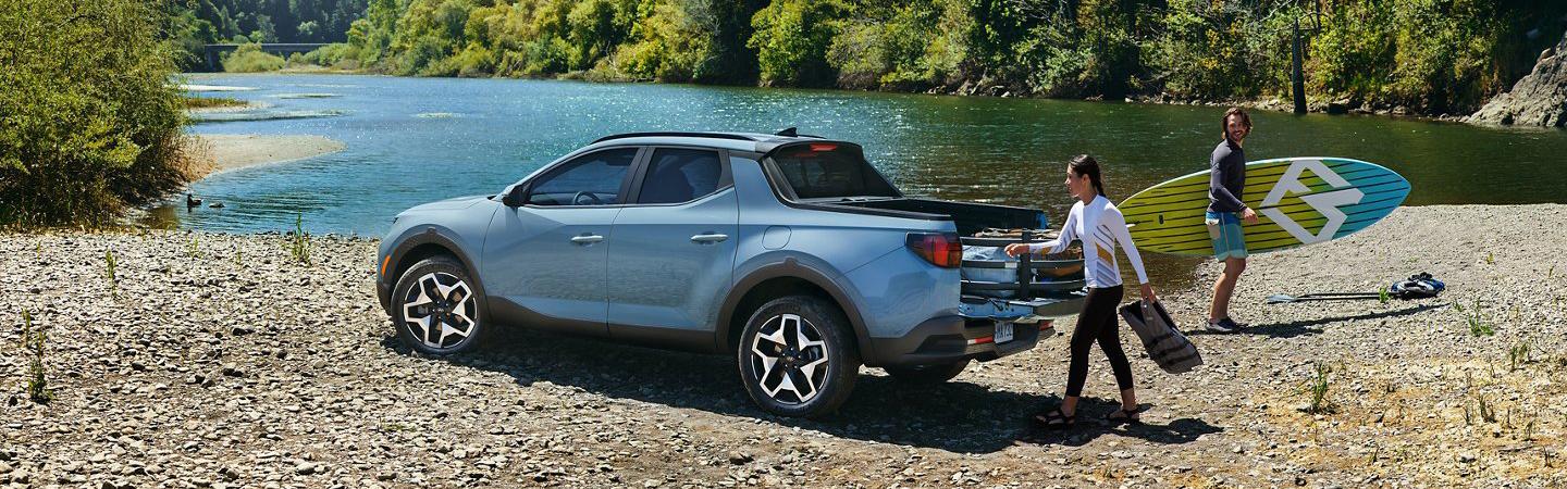 2022 Hyundai Santa Cruz by a lake 