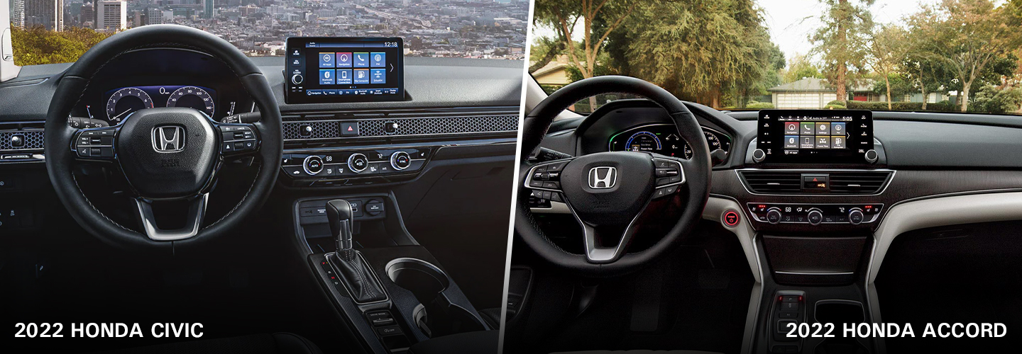 2022 Honda Civic vs Accord interior