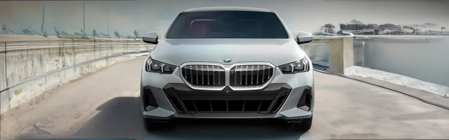 2024 BMW 5 Series front view white