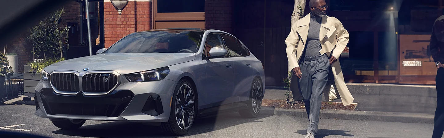 2024 BMW 5 Series front side view silver