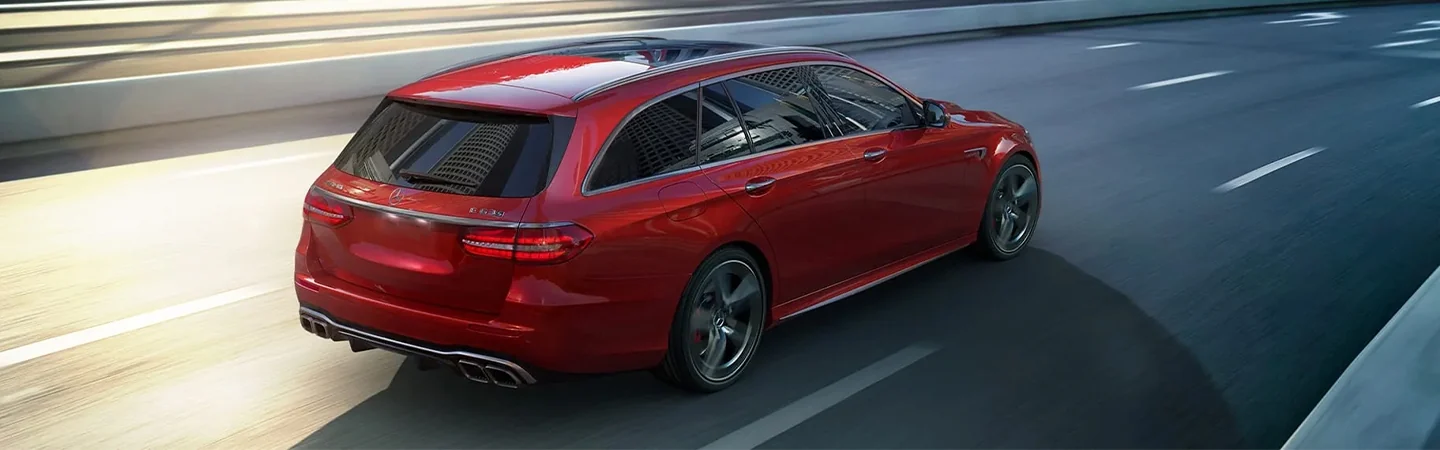 2024 Mercedes-Benz E-Class Wagon Specs top view in red