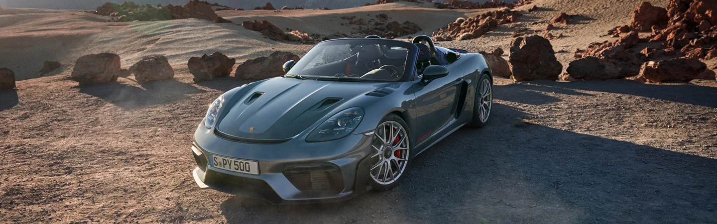 top view of a parked 2025 Porsche 718 Cayman Base
