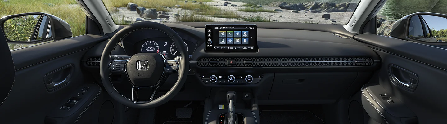 Honda interior view of dashboard