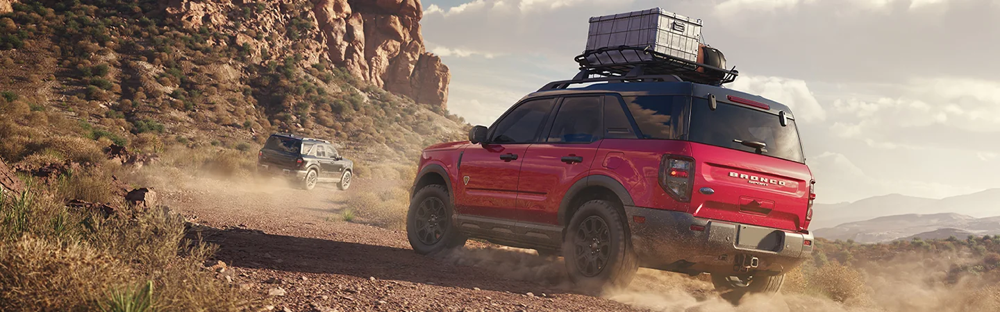 2025 Ford Bronco Sport red back view
