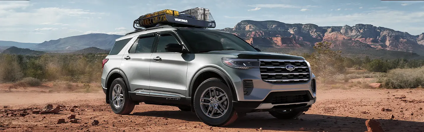 2024 Ford Explorer navy blue side view