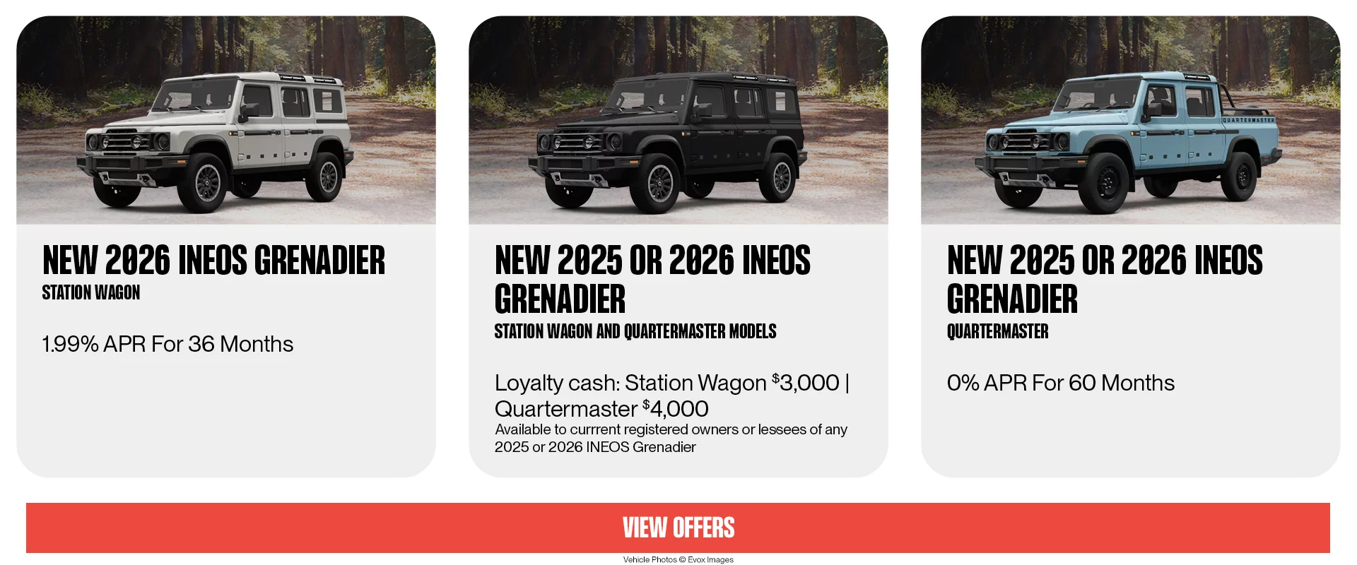 New 2026 INEOS Grenadier Station Wagon, New 2025 Or 2026 INEOS Grenadier Station Wagon And Quartermaster Models, New 2025 Or 2026 INEOS Grenadier Quartermaster