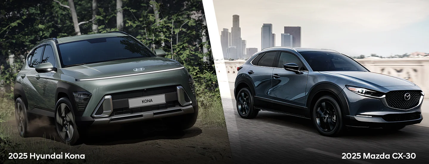 Side by Side Comparison of the 2025 Hyundai Kona and Mazda CX-30