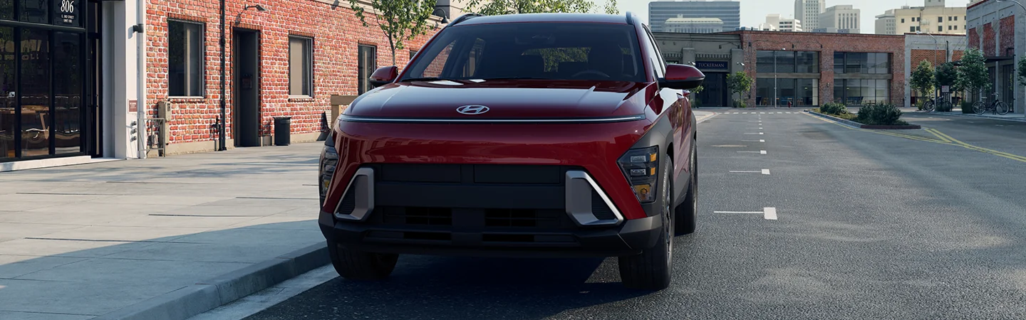 2025 Hyundai Kona parked on a city street