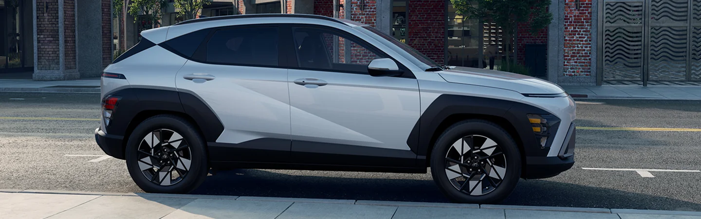 2025 Hyundai Kona parked on a city street