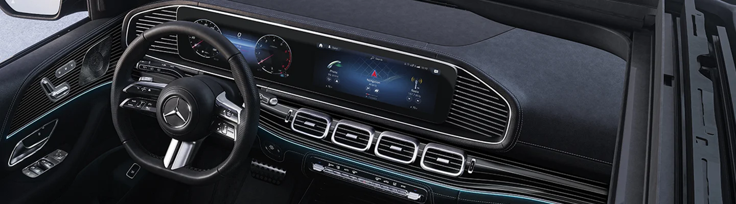 inside dash of Mercedes-Benz GLE