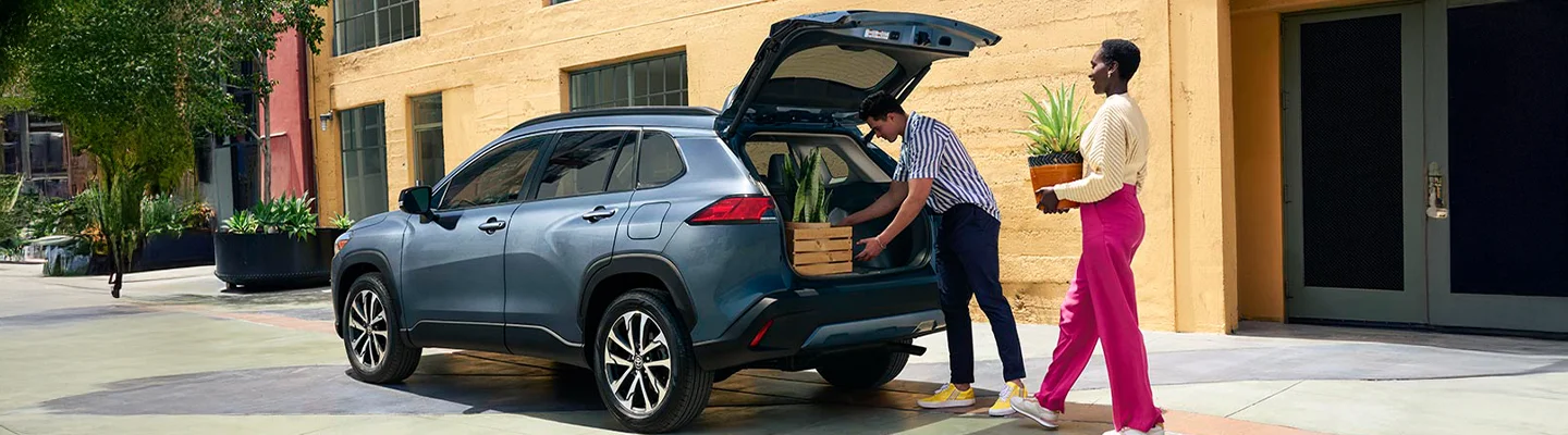 putting groceries in new VW