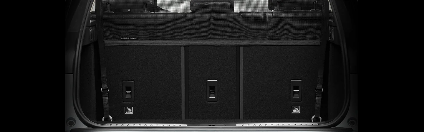 Close up of the open back of the 2026 Range Rover Velar