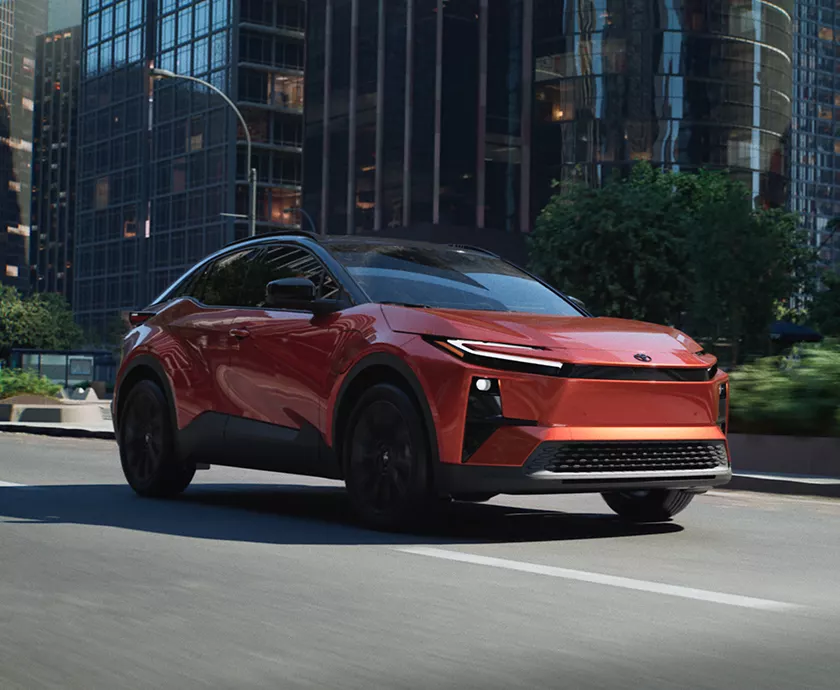 a re Toyota C-HR exterior shown from a three-quarter angle