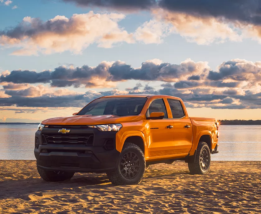 2026 Chevy Colorado parked on the beach