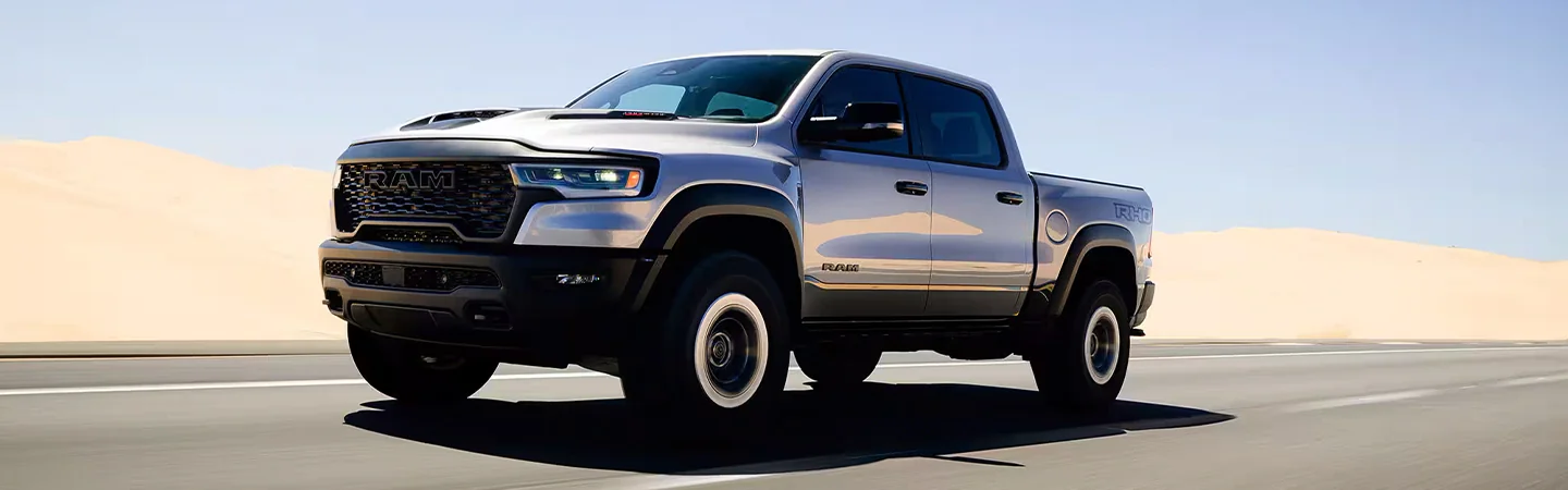 2025 RAM 1500 RHO Specs front side in blue