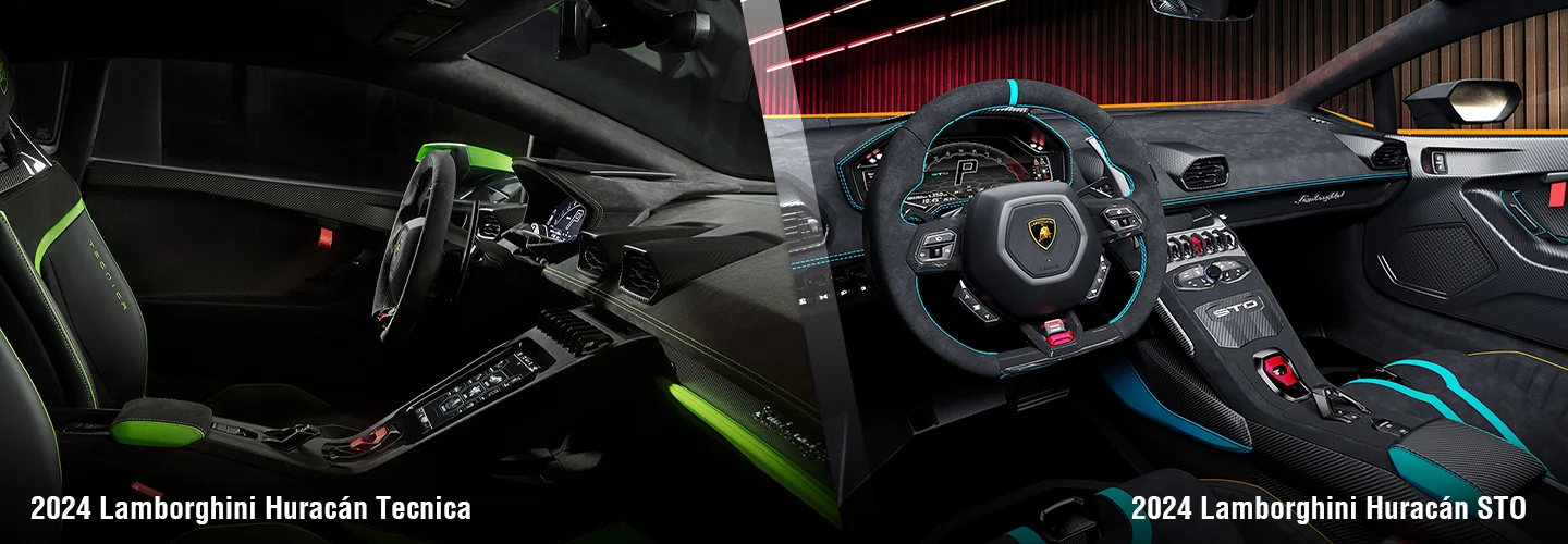 interior of a 2024 Lamborghini Huracán Tecnica