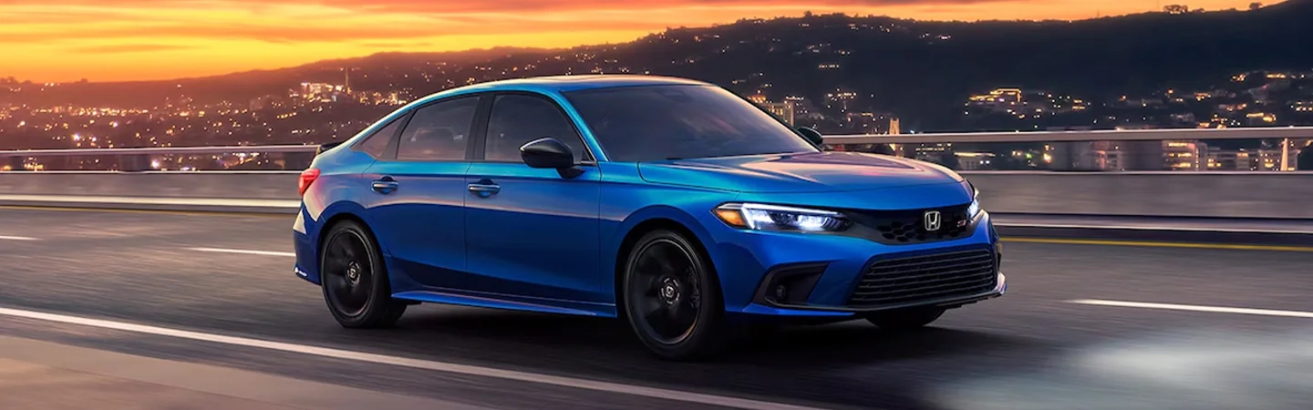 2024 Honda Civic Si Specs front side view blue